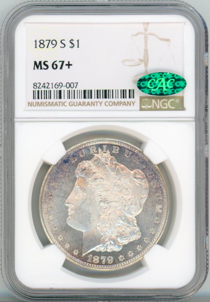 1879-S S$1 NGC MS67+ CAC