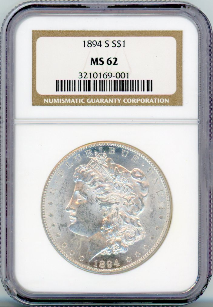 1894-S S$1 NGC MS62