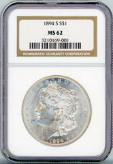 1894-S S$1 NGC MS62