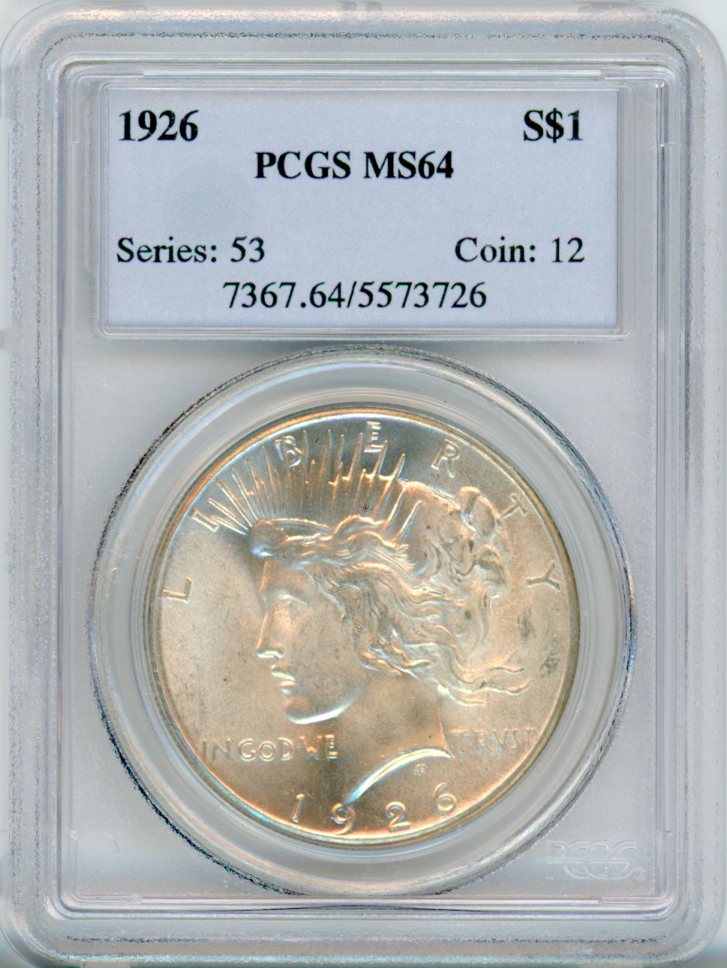 1926 S$1 PCGS MS64