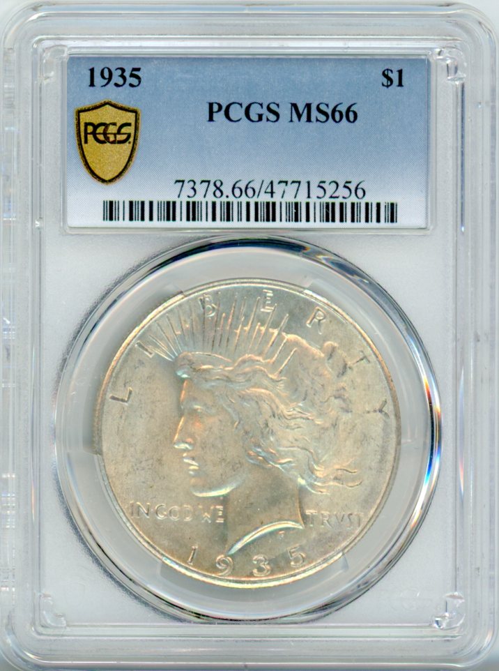 1935 S$1 PCGS MS66