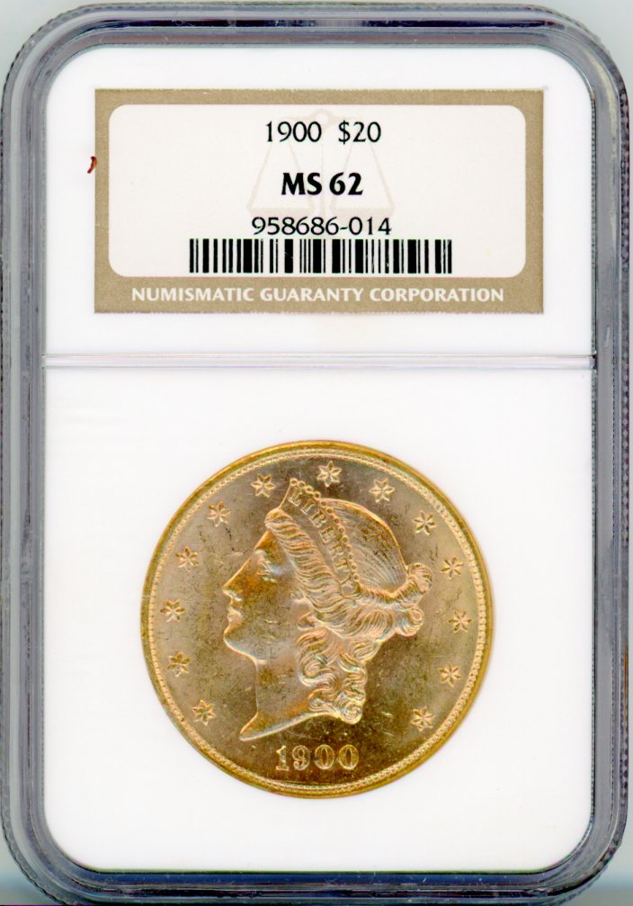 1900 G$20 NGC MS62