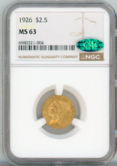 1926 G$2.5 NGC MS63 CAC