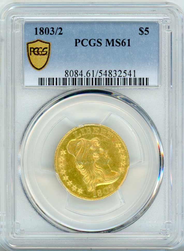 1803/2 G$5 PCGS MS61