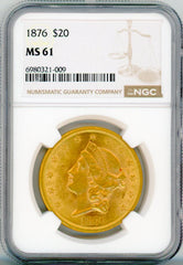 1876 G$20 NGC MS61