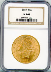 1897 G$20 NGC MS61