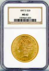 1897-S G$20 NGC MS62