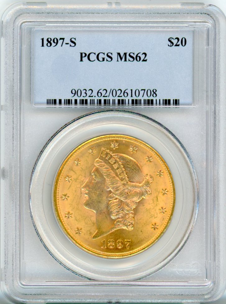 1897-S G$20 PCGS MS62