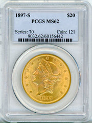 1897-S G$20 PCGS MS62