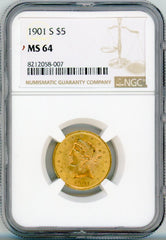 1901-S G$5 NGC MS64