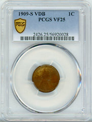 1909-S VDB 1C PCGS VF25