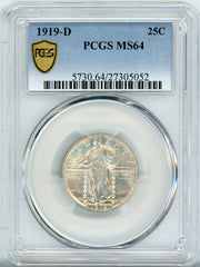 1919-D 25C PCGS MS64