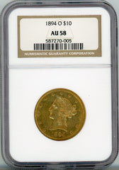 1894-O G$10 NGC AU58