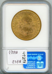 1884-S G$20 NGC MS61
