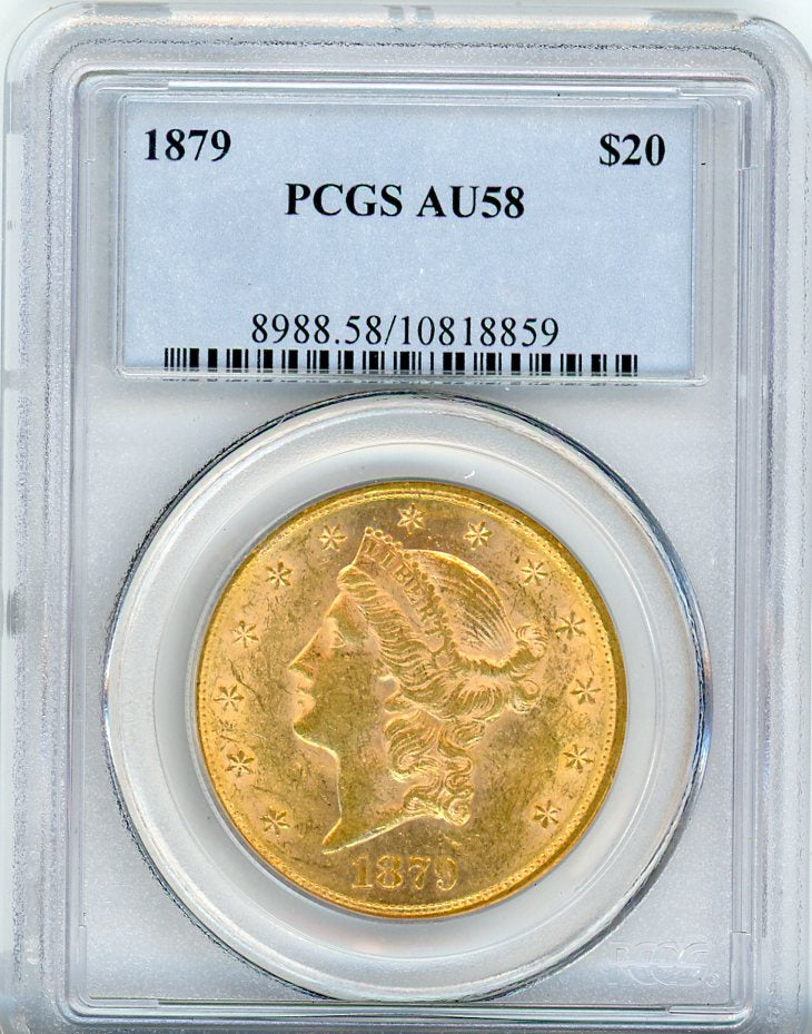1879 G$20 PCGS AU58