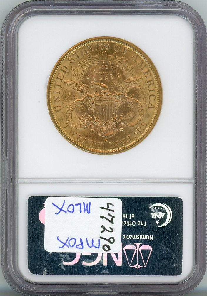 1884-S G$20 NGC MS61