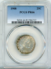 1908 25C PCGS PR66
