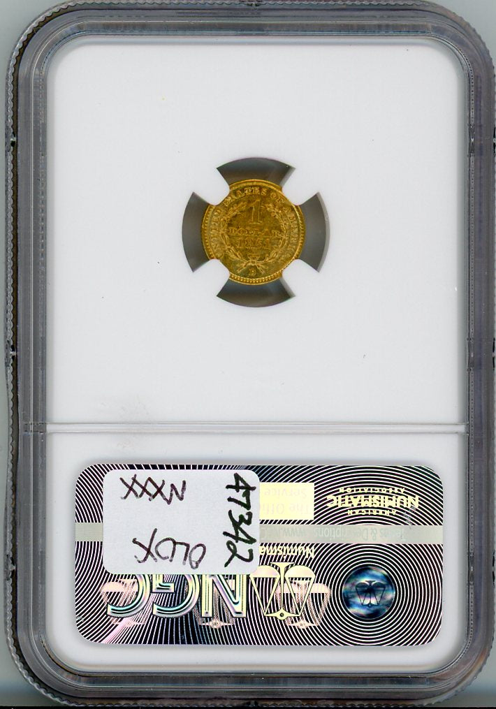 1851-D G$1 NGC AU58