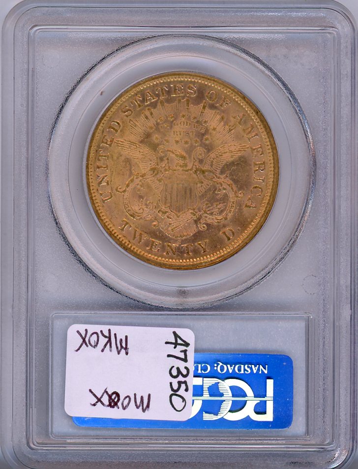 1873-S CLOSED 3 G$20 PCGS AU58