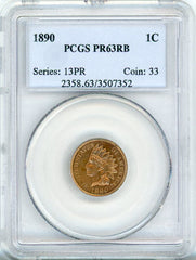 1890 1C PCGS PR63RB
