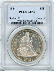 1844 S$1 PCGS AU58