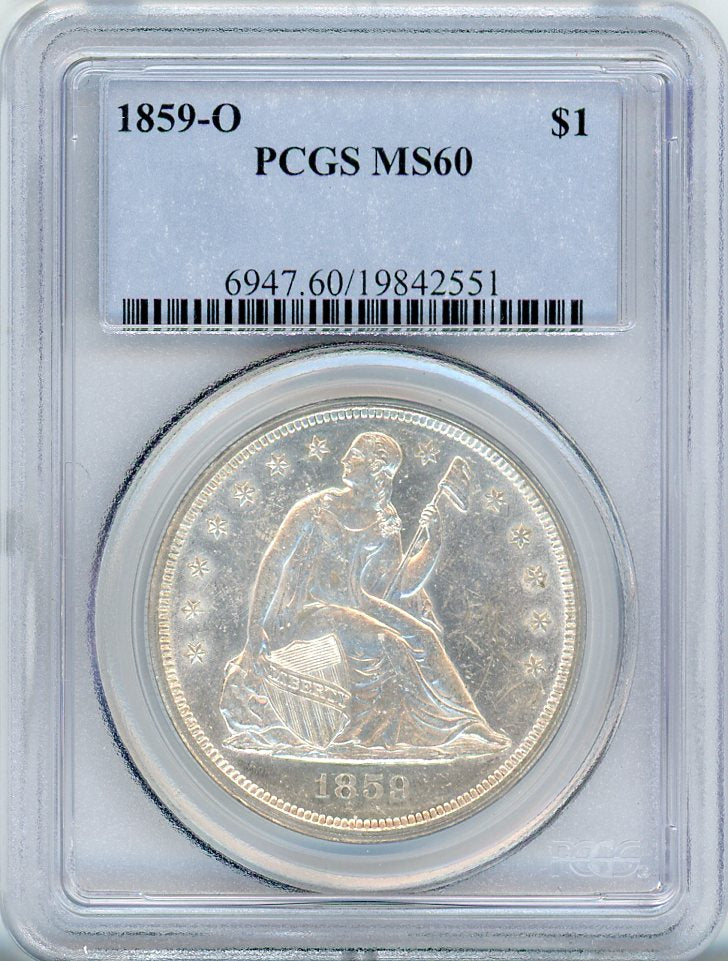 1859-O S$1 PCGS MS60 PAUL MONTZ COLLECTION