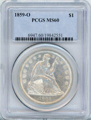 1859-O S$1 PCGS MS60 PAUL MONTZ COLLECTION