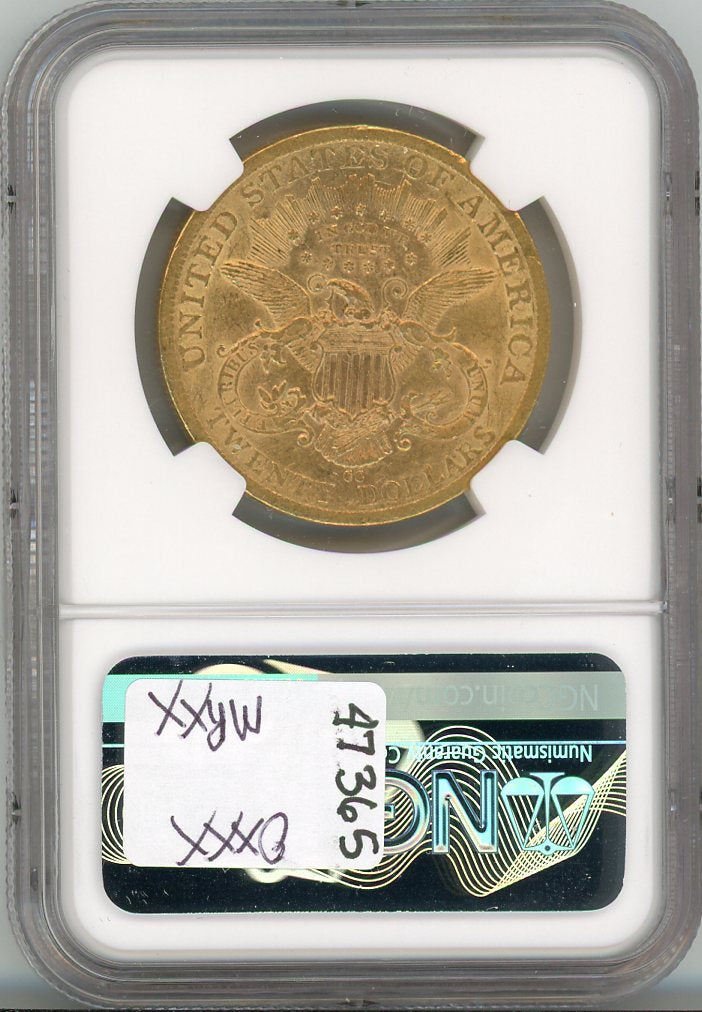 1884-CC G$20 NGC AU53