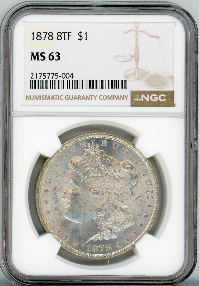 1878 8TF S$1 NGC MS63