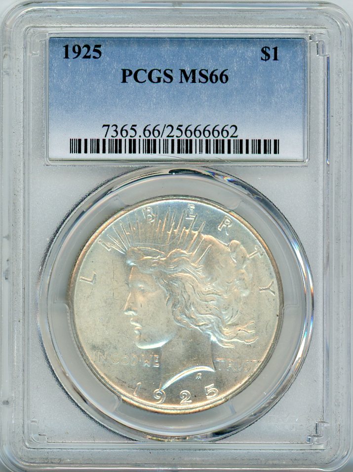 1925 S$1 PCGS MS66