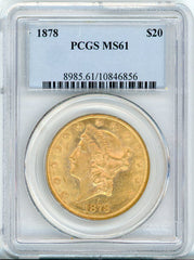 1878 G$20 PCGS MS61
