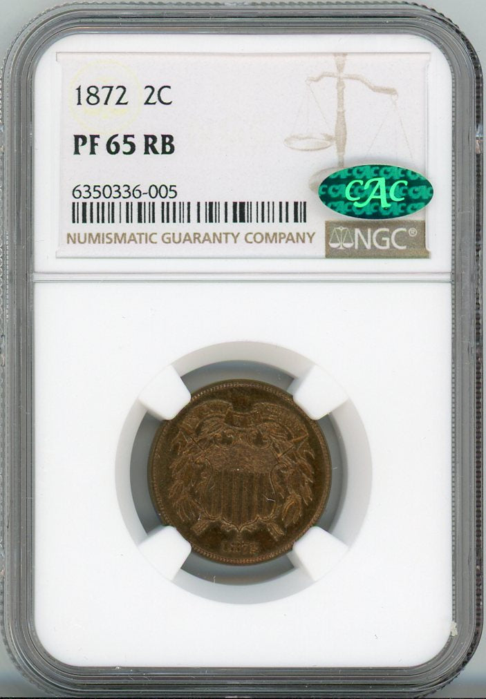 1872 2C NGC PF65RB CAC