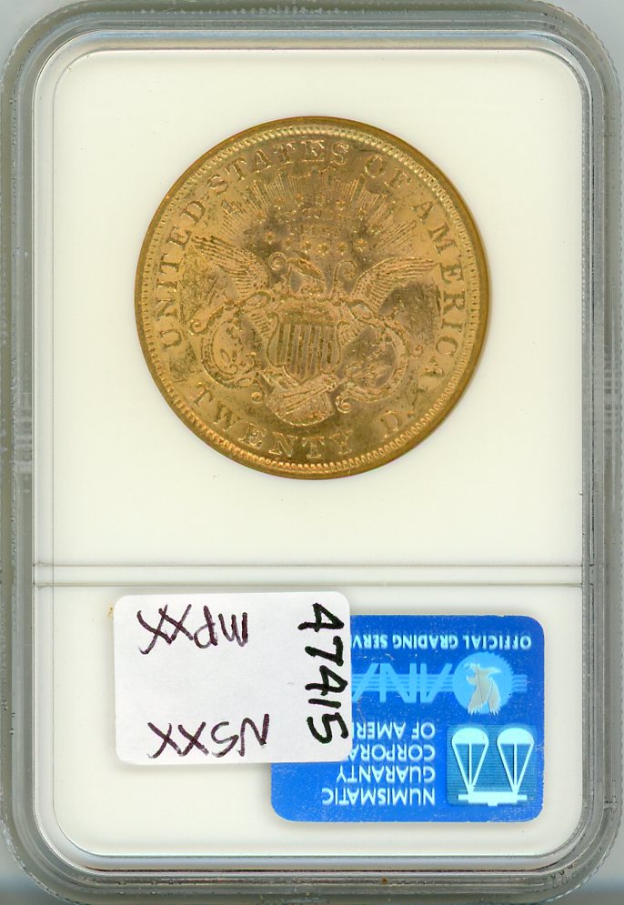 1873 G$20 CLOSED 3 NGC AU58