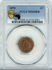 1870 1C PCGS MS65RB