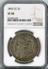 1892-CC S$1 NGC VF30