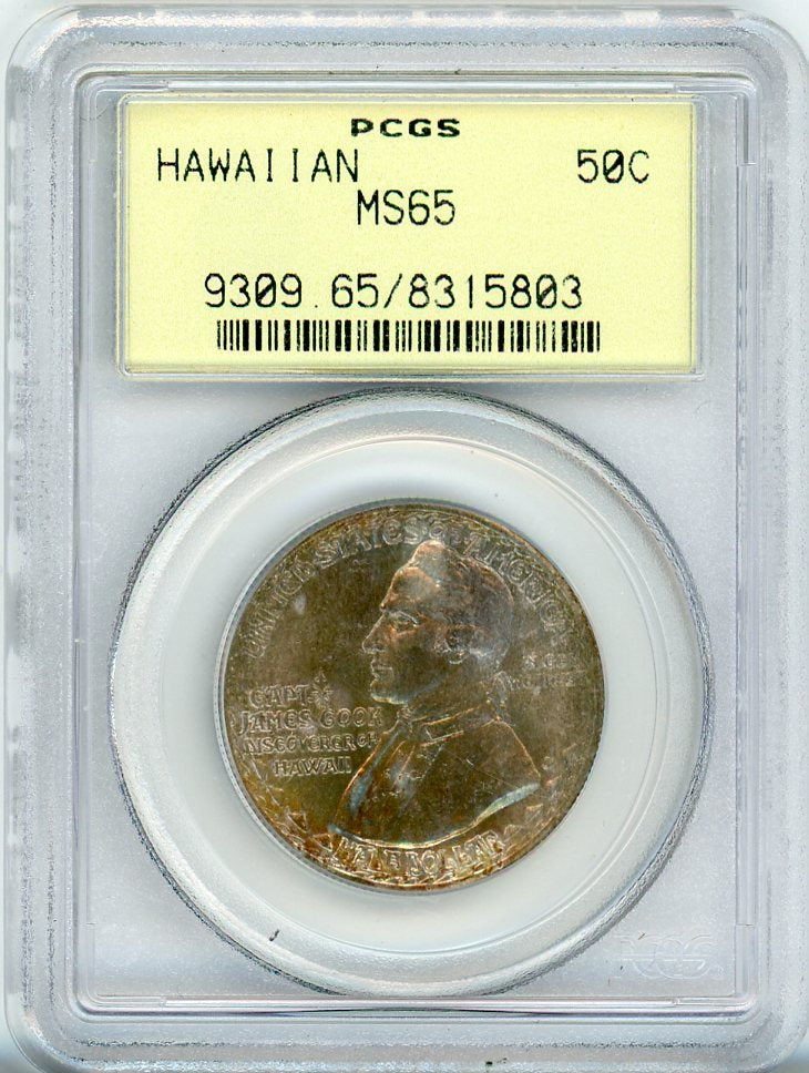 1923 50C HAWAIIAN PCGS MS65, OGH