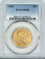 1932 G$10 PCGS MS65