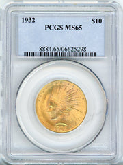 1932 G$10 PCGS MS65