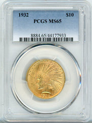 1932 G$10 PCGS MS65
