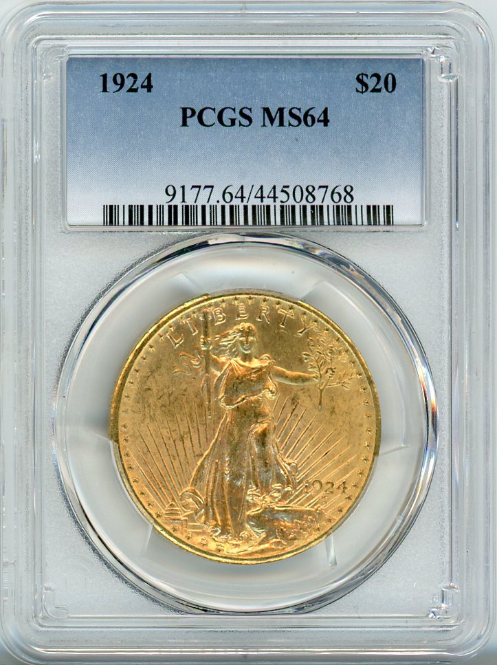 1924 G$20 PCGS MS64