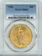 1924 G$20 PCGS MS64