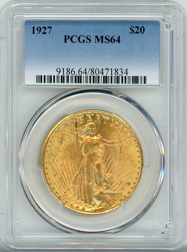 1927 G$20 PCGS MS64