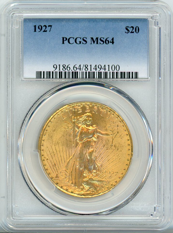 1927 G$20 PCGS MS64