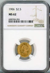 1906 G$2.5 NGC MS62