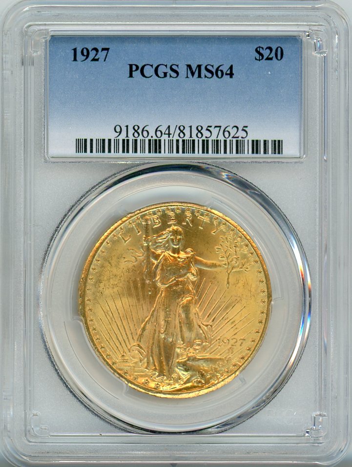 1927 G$20 PCGS MS64