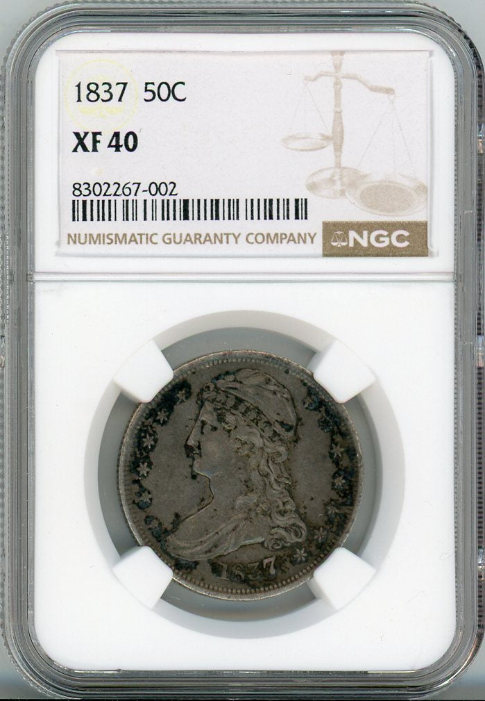 1837 50C NGC XF40