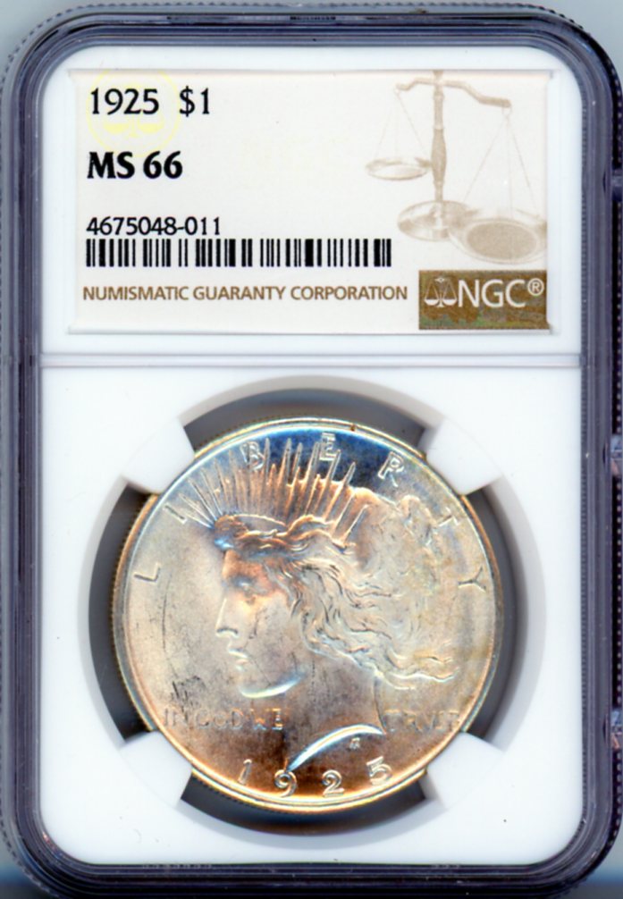 1925 $1 NGC MS66