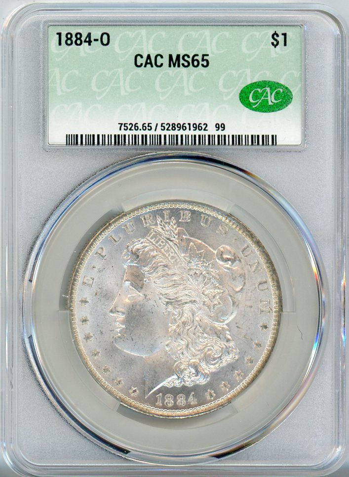 1884-O S$1 CAC MS65