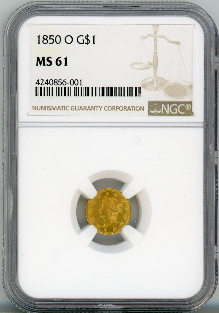 1850-O G$1 NGC MS61