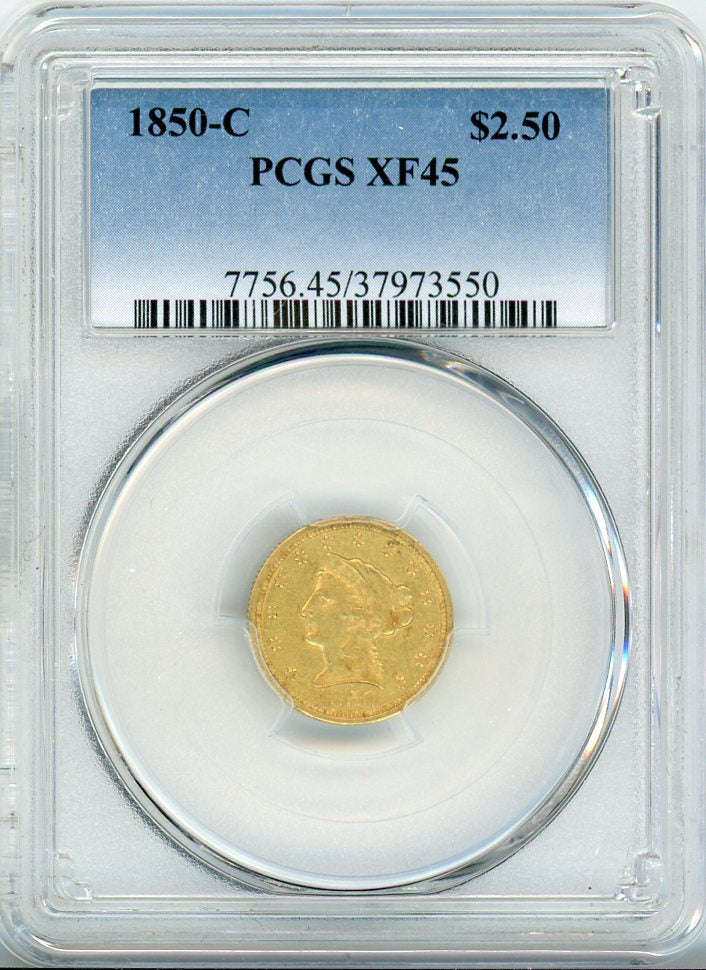 1850-C G$2.5 PCGS XF45